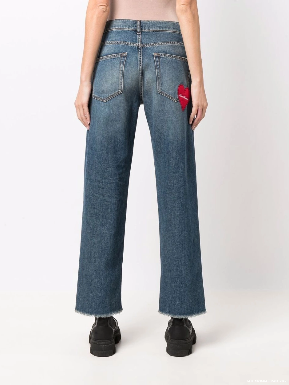 Affordable Women jeans Moschino Love mid-rise straight-leg 0404